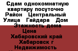 Сдам однокомнатную квартиру посуточно › Район ­ Центральный › Улица ­ Гайдара › Дом ­ 13 › Этажность дома ­ 22 › Цена ­ 1 000 - Хабаровский край, Хабаровск г. Недвижимость » Квартиры аренда   . Хабаровский край